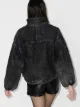 Alexander Wang padded denim-look bomber jacket