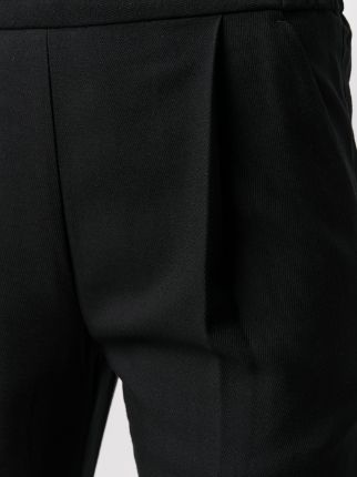 cropped pleat detail trousers展示图