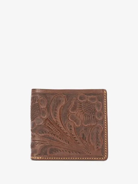Ralph Lauren RRL cartera con motivo floral en relieve