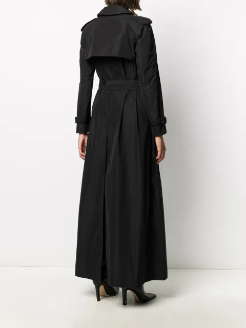 Shop black Burberry long trench coat with Express Delivery - Farfetch