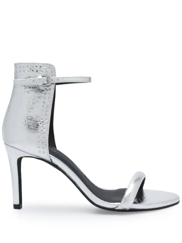 open toe studded heels
