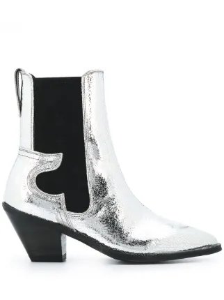 metallic western boots