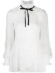 Image 1 of Philosophy Di Lorenzo Serafini plissé high-neck blouse