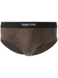 TOM FORD logo cotton briefs - Green