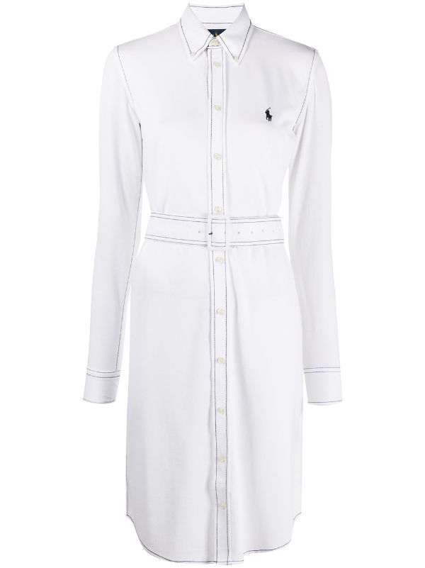 ralph lauren white shirt dress