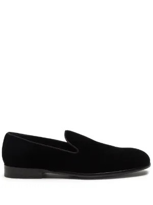 Dolce & Gabbana DG-logo Velvet Slippers | Black | FARFETCH display picture 3