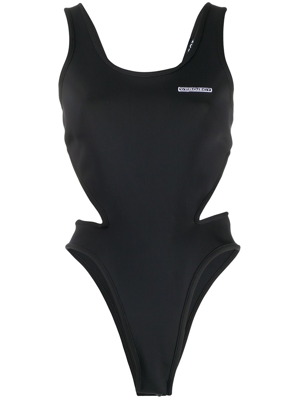 Y/Project logo cut-detail swimsuit | Smart Closet
