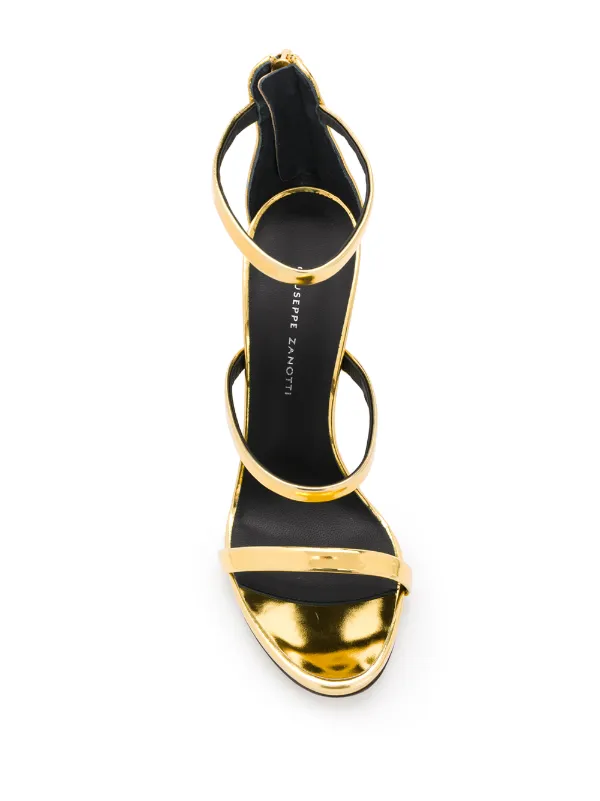 送料・関税込★GIUSEPPE ZANOTT★メタリック ストラップサンダル Giuseppe Zanotti メタリック クロスストラップ サンダル 通販