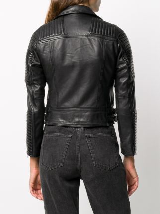 Estella ribbed biker jacket展示图