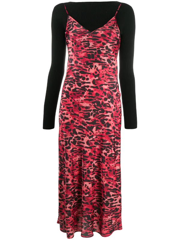 allsaints leopard dress