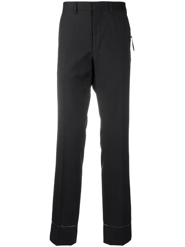 Ralph Lauren Purple Label Straight-leg Trousers in Grey