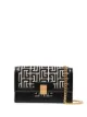 Image 1 of Balmain mini 1945 monogram jacquard bag