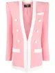 Image 1 of Balmain contrasting-trim structured-shoulder blazer