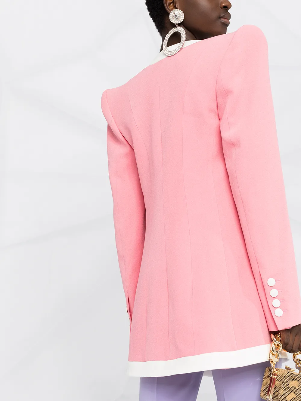 Balmain Blazer met gestructureerde schouders Roze