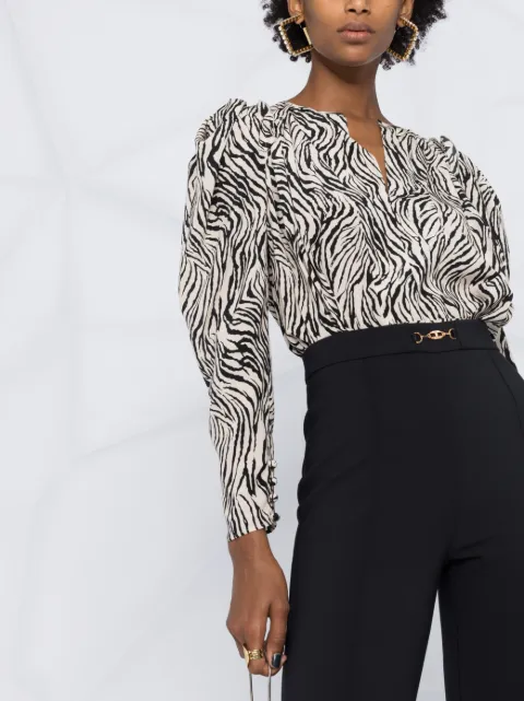 Elisabetta Franchi flared style trousers black PA36306E2 - Farfetch