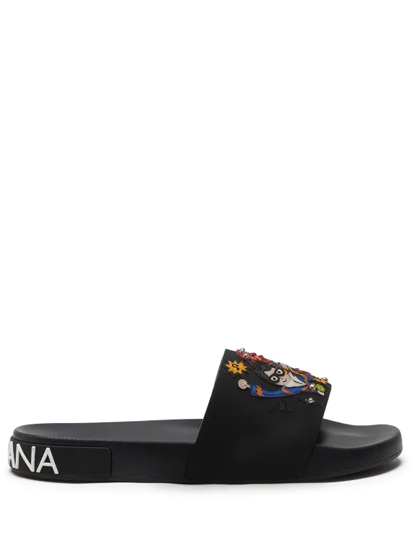 fur lined slides