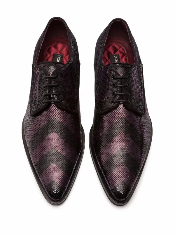 Dolce Gabbana sequin-embellished Derby Shoes Black FARFETCH