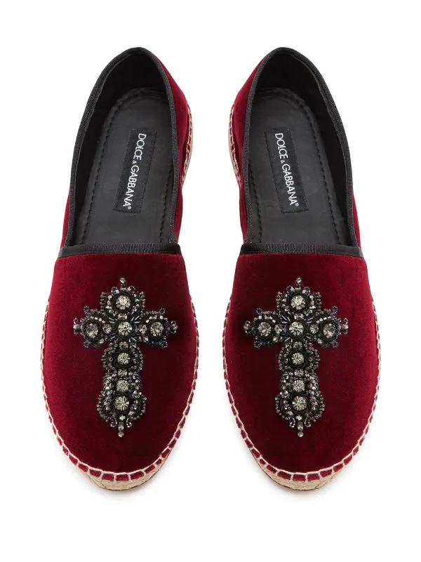 Dolce & Gabbana★RED COTTON ESPADRILLAS Dolce & Gabbana Woman Espadrilles Red Size 5.5 Viscose