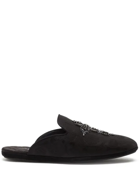 Dolce & Gabbana Young Pope cross-embroidered slippers