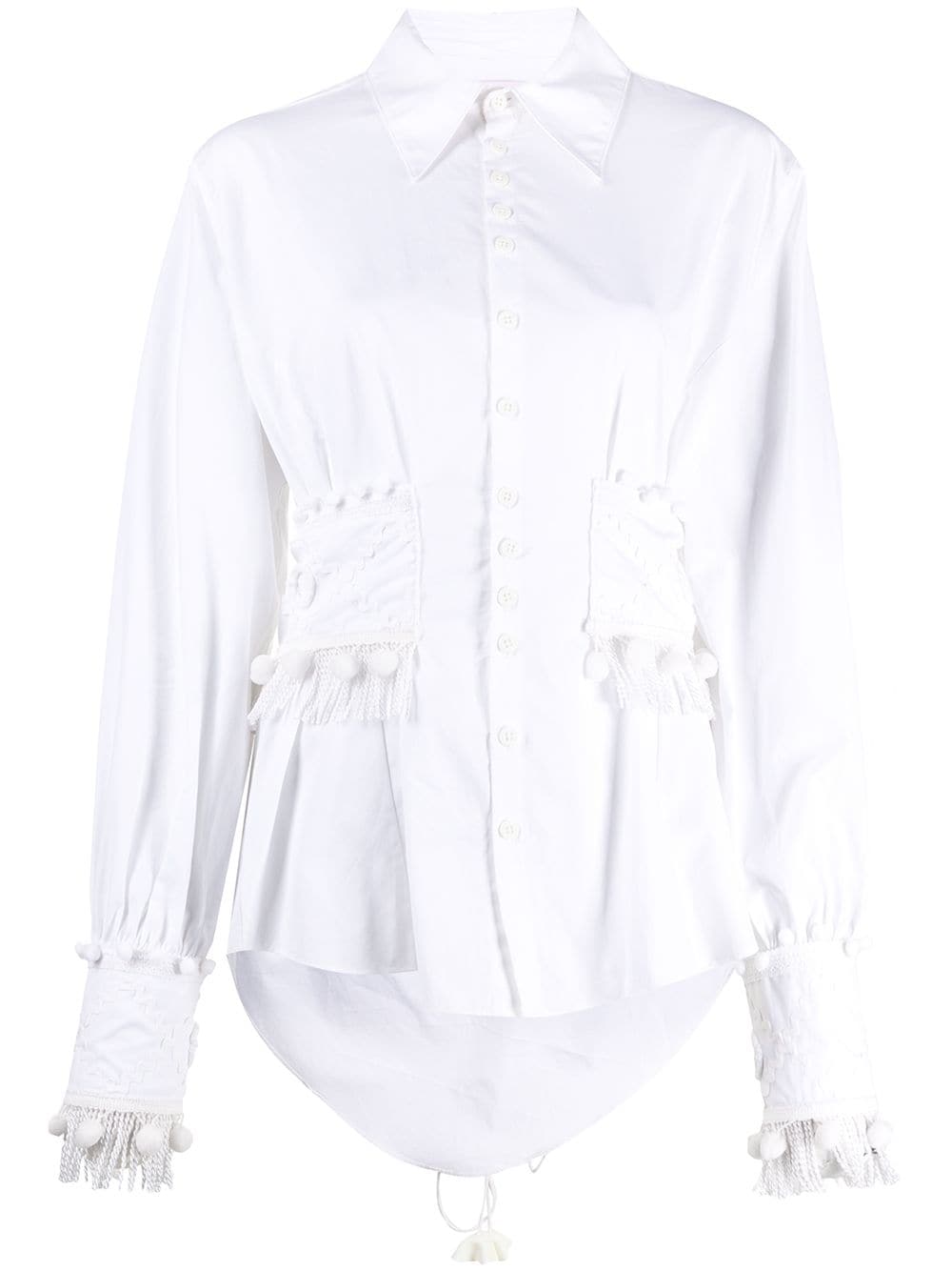 фото Charles jeffrey loverboy corseted button down shirt