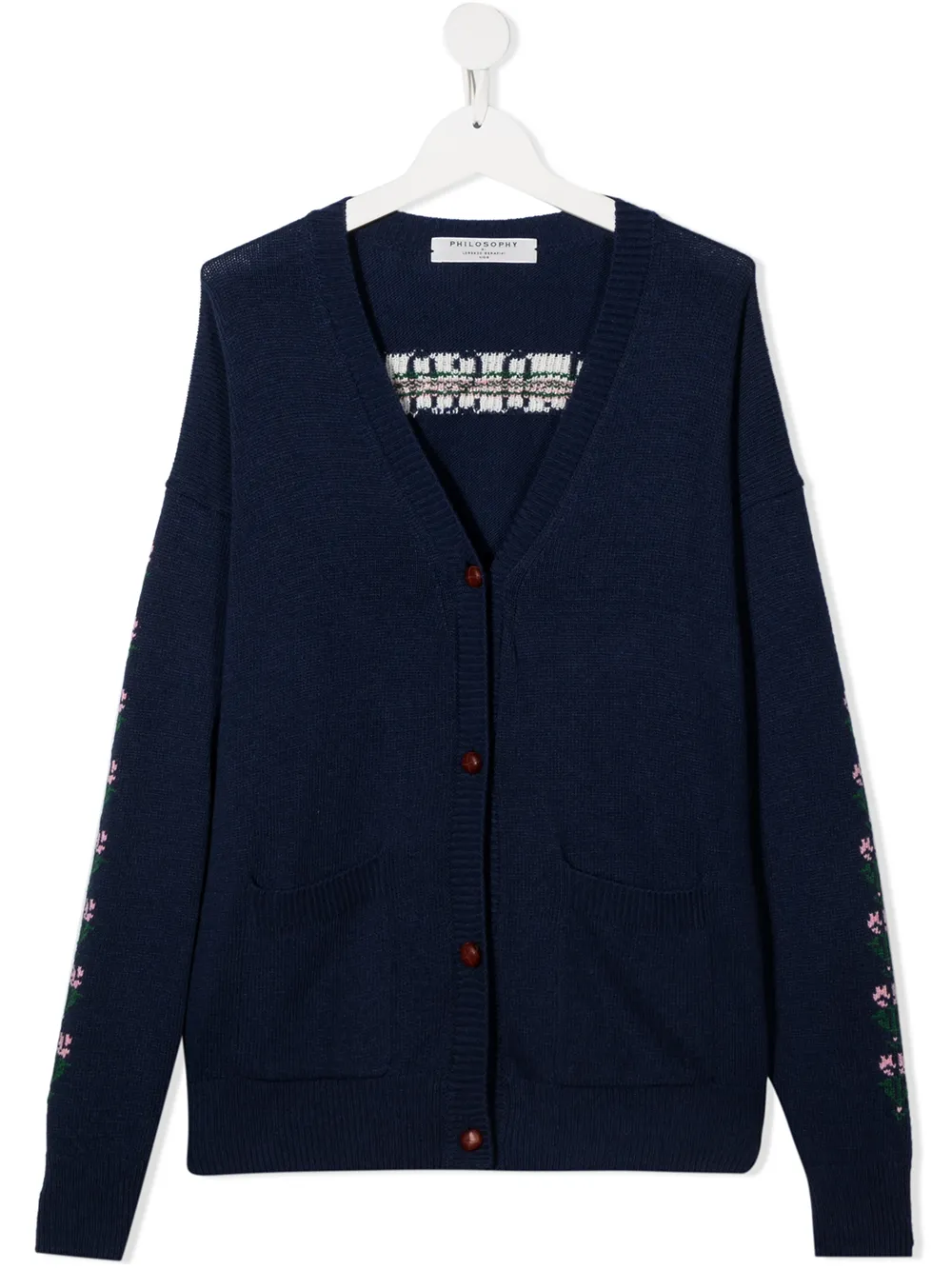 cardigan à logo au dos