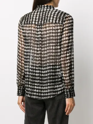 long-sleeved sheer layered shirt展示图