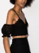 Image 2 of Charo Ruiz Ibiza embroidered cold shoulder cropped top