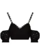 Image 1 of Charo Ruiz Ibiza embroidered cold shoulder cropped top