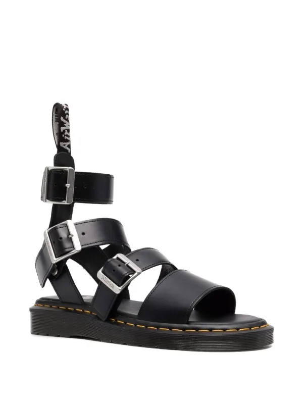 【関税込み】Rick Owens フラットサンダル Dr. Martens x Rick Owens 'Griffin' サンダル | ブラック