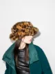 Emma Brewin leopard faux-fur bucket hat