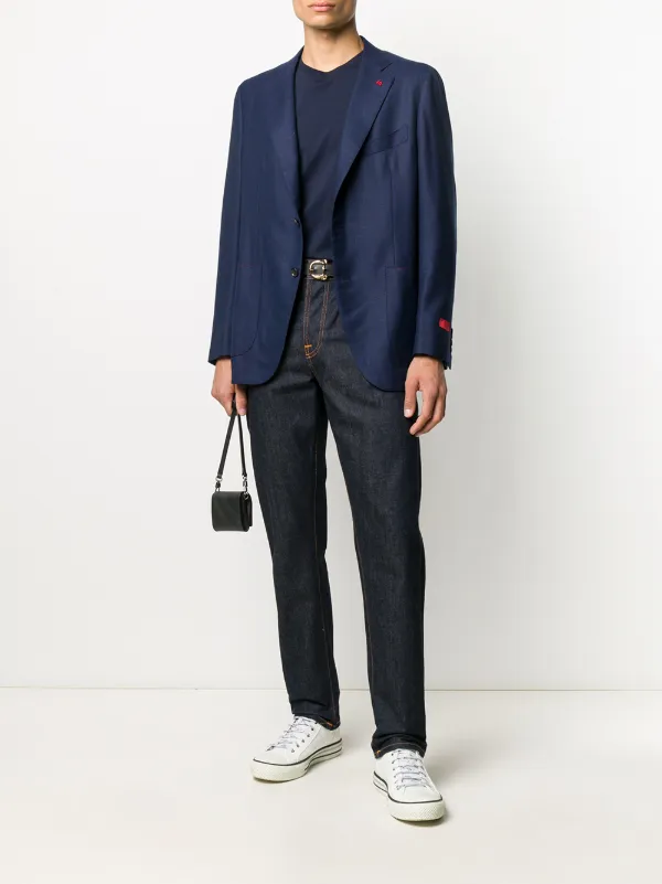 Ralph Lauren Purple Label Basic Cotton t-shirt | Blue | FARFETCH