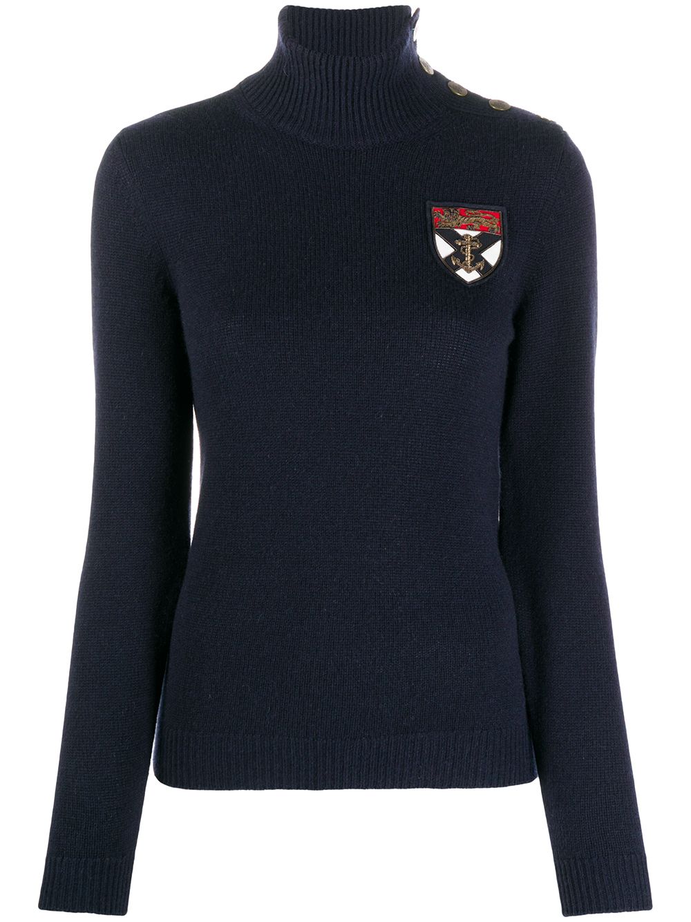 фото Ralph lauren logo patch cashmere jumper