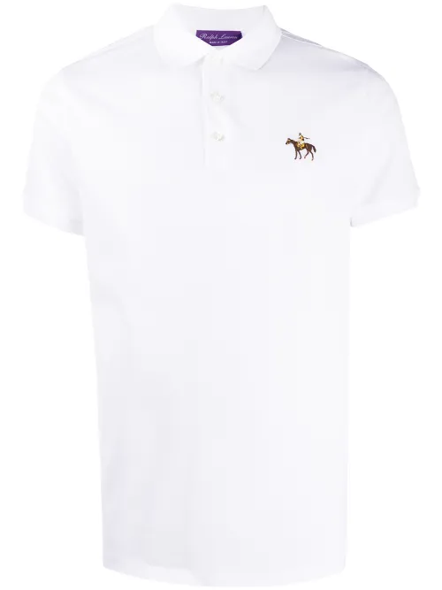 Polo à logo brodé - Ralph Lauren Purple Label - Modalova