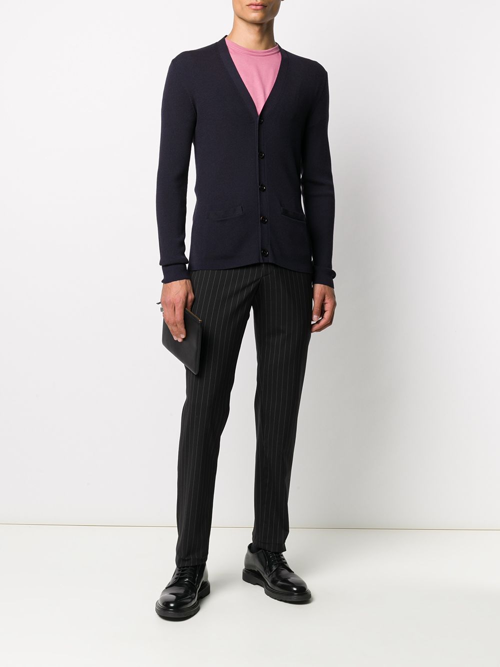 фото Ralph lauren purple label button-down fitted cardigan