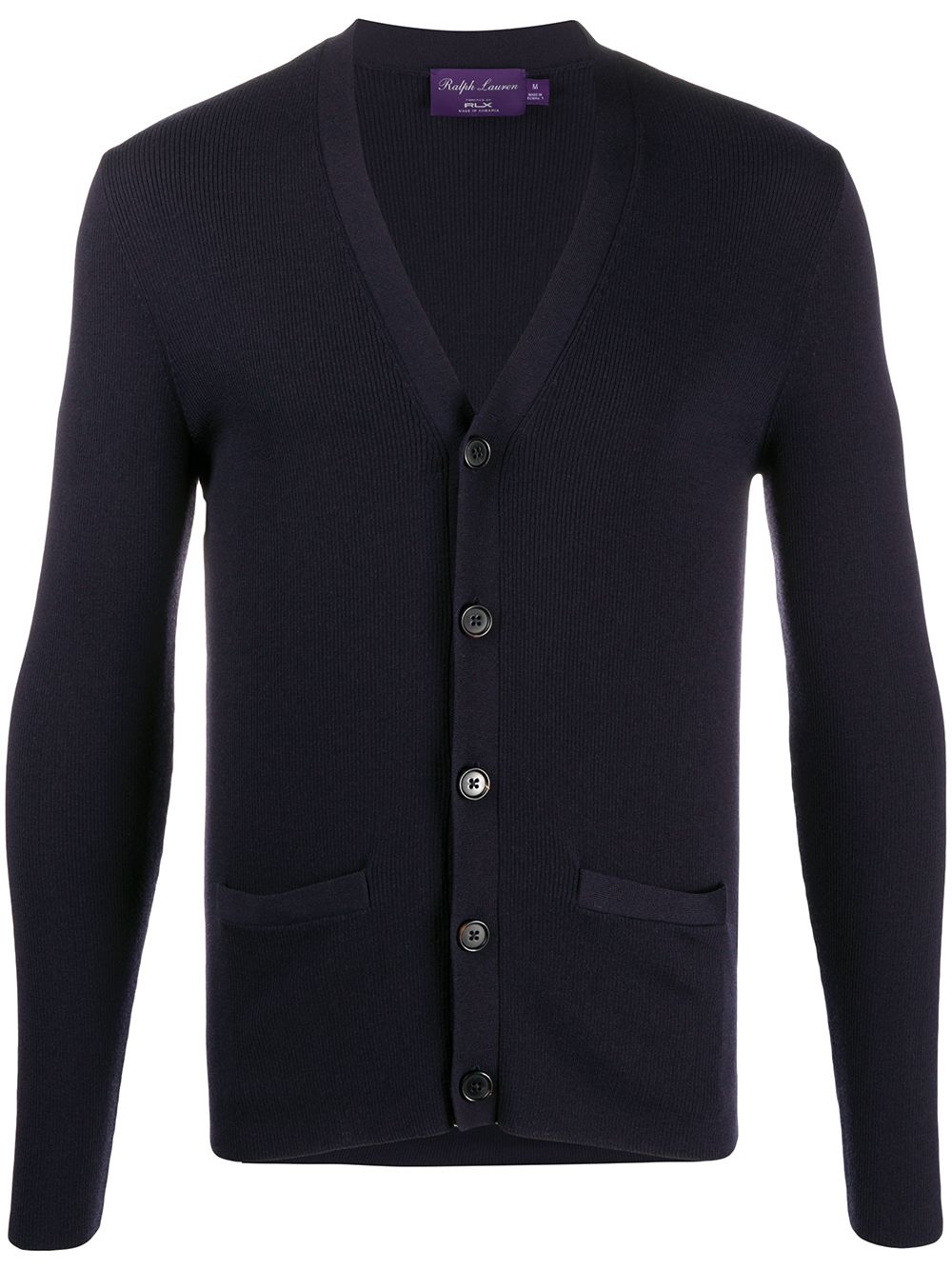 фото Ralph lauren purple label button-down fitted cardigan