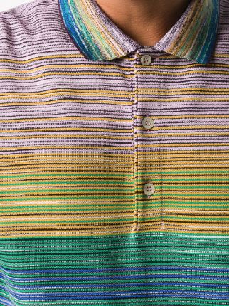 space-dyed stripe polo shirt展示图