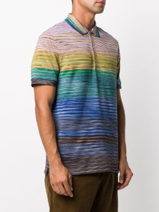 space-dyed stripe polo shirt展示图