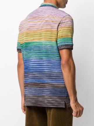 space-dyed stripe polo shirt展示图