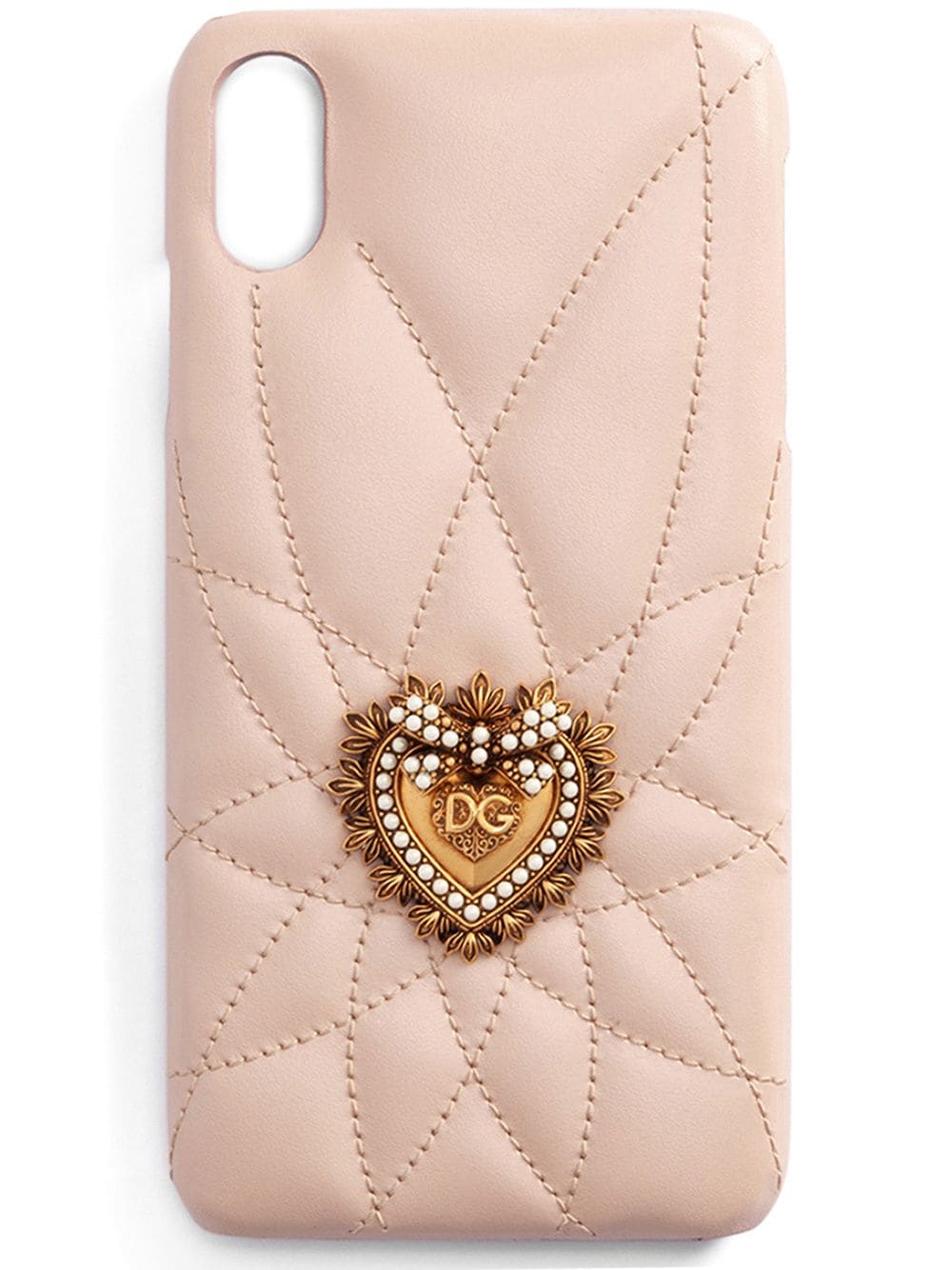 Dolce & Gabbana Quilted Devotion Iphone Xs Max Case In Pink