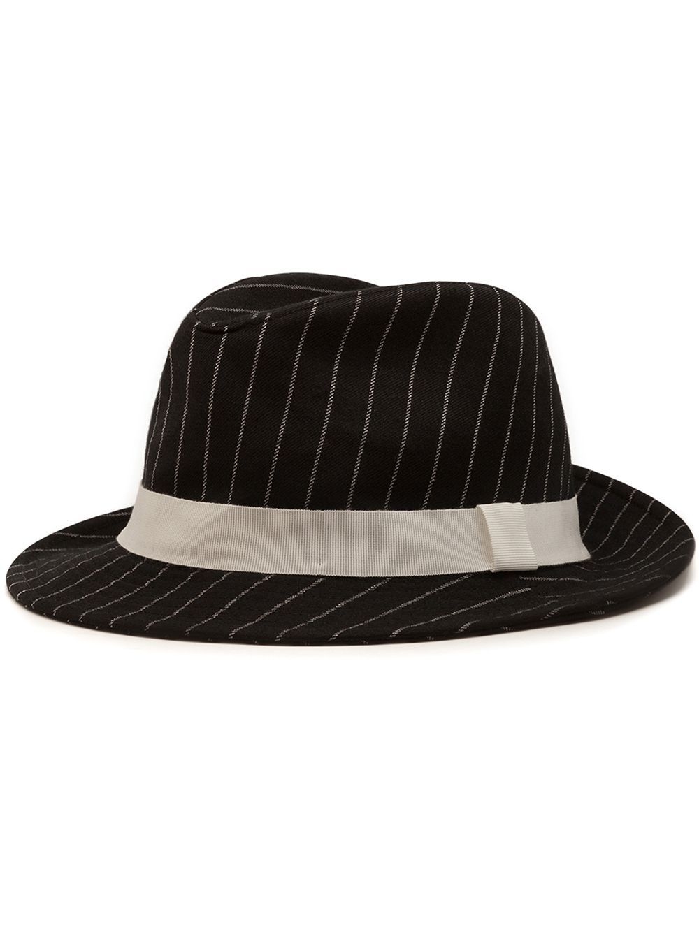 

Dolce & Gabbana sombrero fedora a rayas diplomáticas - Negro