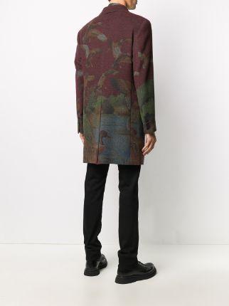 floral print single breasted coat展示图