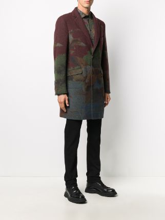 floral print single breasted coat展示图