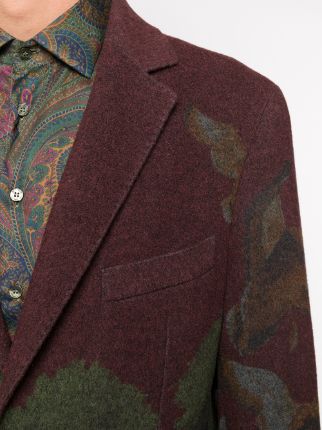 floral print single breasted coat展示图