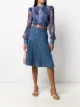 Image 2 of Philosophy Di Lorenzo Serafini denim-trimmed chiffon blouse