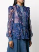 Philosophy Di Lorenzo Serafini denim-trimmed chiffon blouse