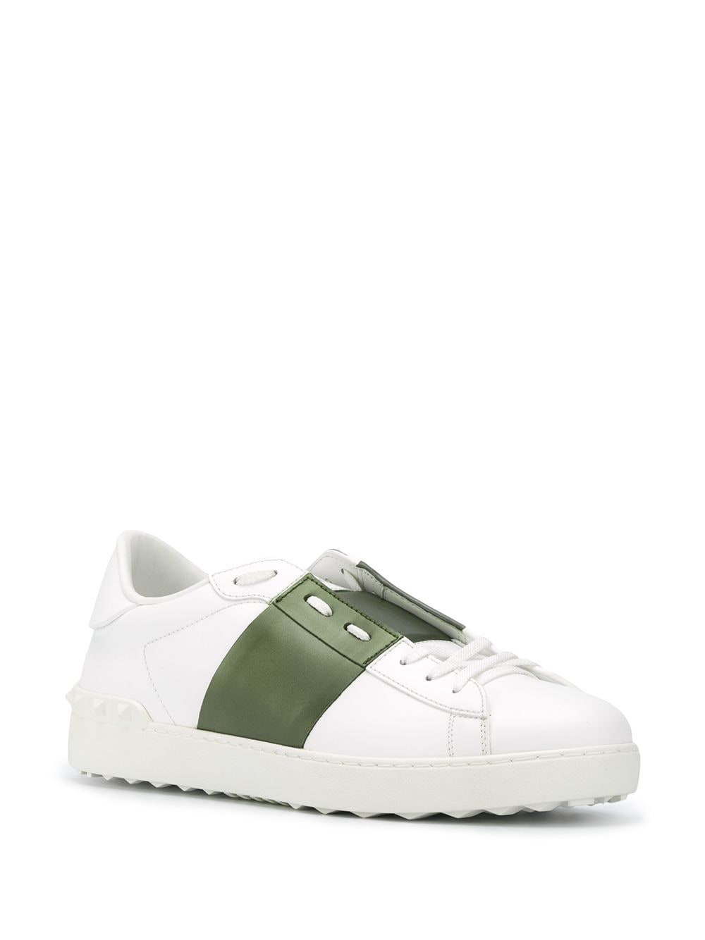 valentino open leather sneakers