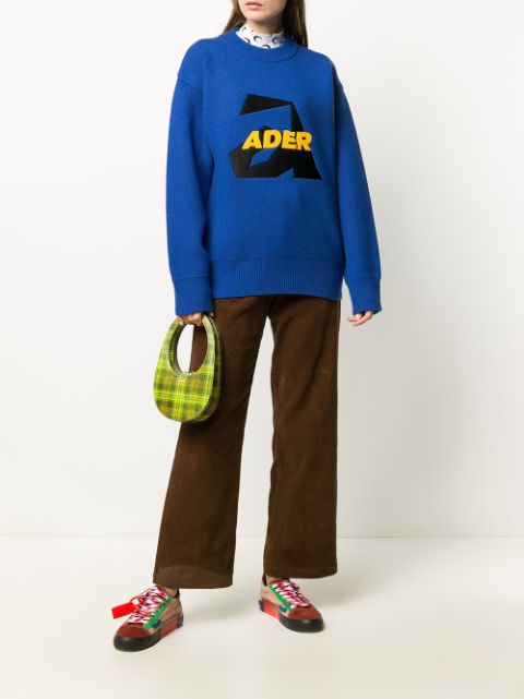 Shop blue Ader Error logo patch jumper with Express Delivery - Farfetch