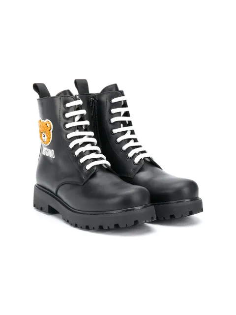 Moschino Kids بوت كاحل بطبعة دمية