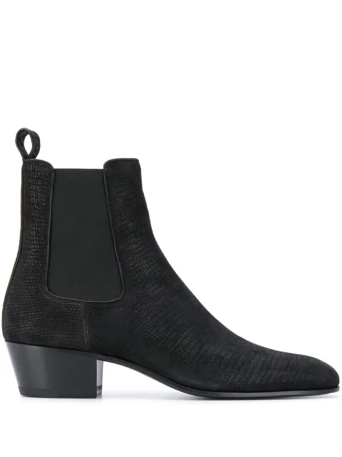 saint laurent snake skin boots