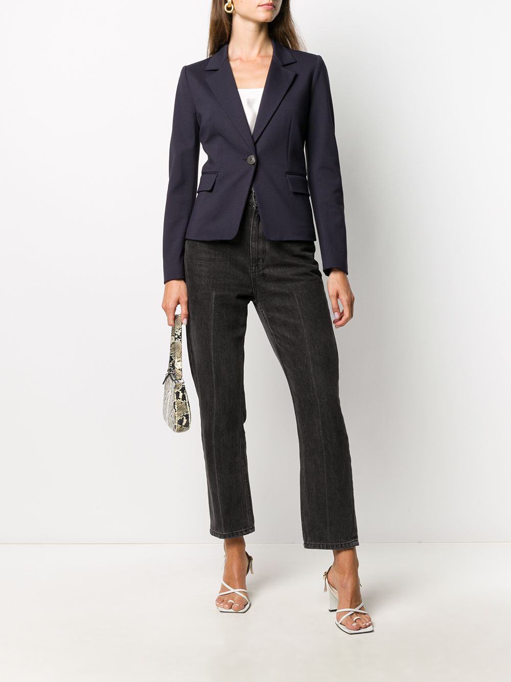 TWINSET Blazer met enkele rij knopen - Blauw